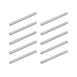 TOP-VIGOR 10Pcs 4mm x 50mm Dowel Pins Shelf Support Pegs, 304 Stainless Steel Cylindrical Shelf Support Pin Fasten Elements Silver Tone