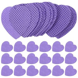 LALAFINA 200 Hojas para Uñas sin Pelusa Quitaesmalte de Uñas Suave Forma De Corazón Almohadillas Quitaesmalte De Gel Para Quitar Esmalte De Uñas Acrílicas Púrpura