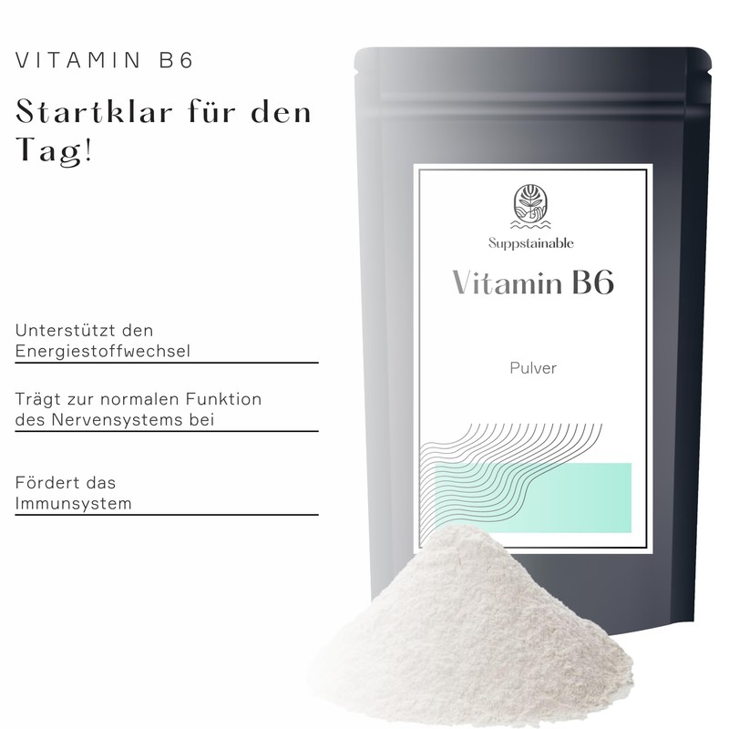 300g-Pures Vitamin B6 Pulver - Reines Vitamin B6, keine Füllstoffe