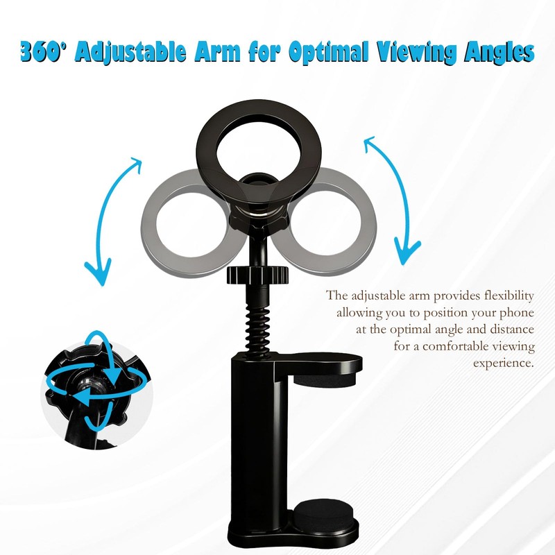 Guitar Phone Holder, Magnetic Guitar Phone Mount with 360° Rotation,