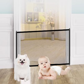 Stair Gates for Baby, 110x70cm Baby Gate Stairs Baby Gates Dog Gates, Portable Mesh Dog Gates, Stair Gates for Dogs, Safety Gate for Pets or Baby