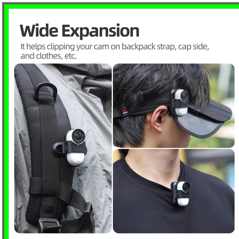 MASDUNCA 360 Rotation Quick Release Backpack Clip for Insta360 Go