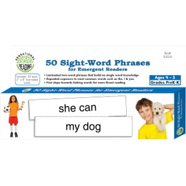Essential Learning Products 50 Sight-Word Phrases for Emergent Readers Aid 8 x 2 Inches