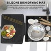 Silicone Dish Drying Mat for Kitchen Counter, Non-Slip Dish Drainer