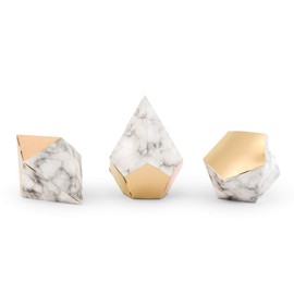 WEDDINGSTAR Party Favour Box Modern Geo Marble and Gold 12 Pack'