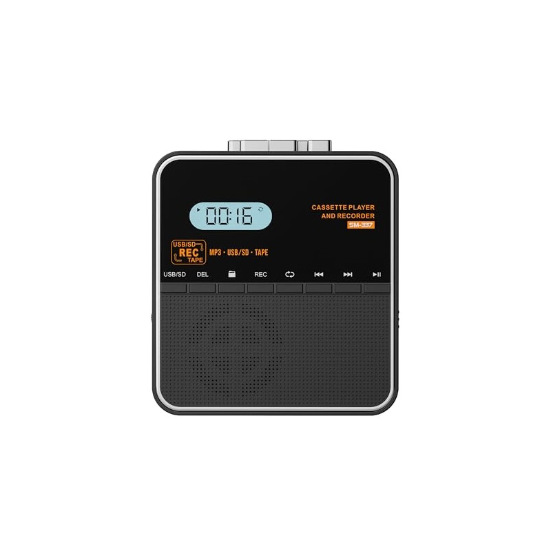 FIOLEES Portable Tape Player Recorder, Audio Cassette to Digital Converter