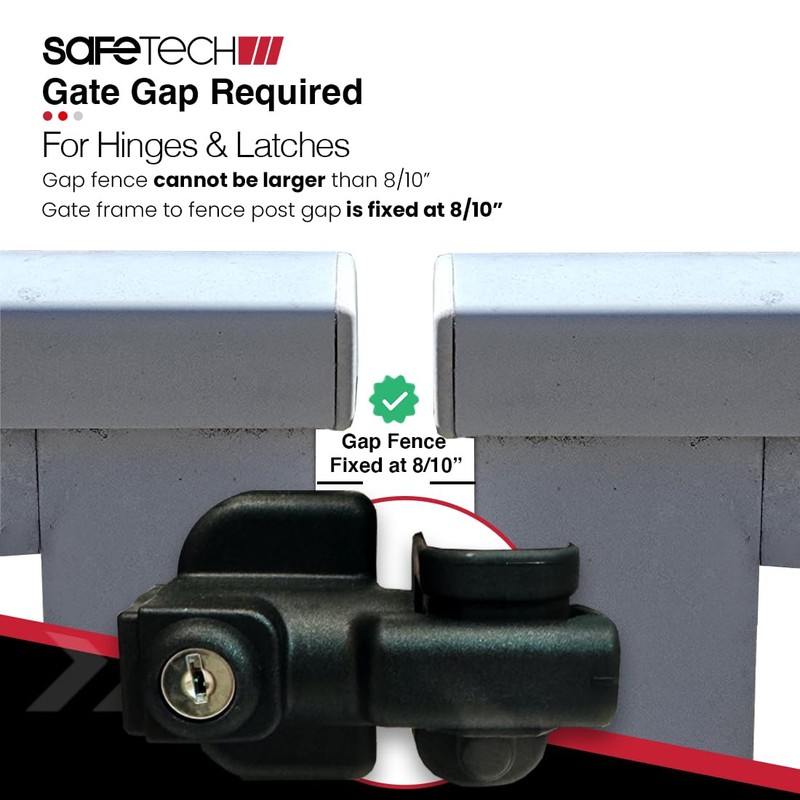 Safetech Hardware Magnetic Top Pull Gate Latch | Key Lockable