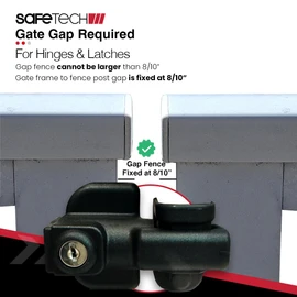 Safetech Hardware Magnetic Top Pull Gate Latch | Key Lockable Vertical Pull Gate Lock | Pool & Child Safety Gate Hardware | Kid & Pet Protection | Any Sqaure Post | SL-50H - 22” H Black