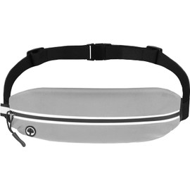 Winglos Running Pouch, Thin, Waist Bag, Won't Sway, Lightweight, Large Capacity, Extendable, Smartphone Carrying Bag, Jogging, Walking, Cycling, Outdoors, Sports Pouch, Men's, Women's,, GRAY