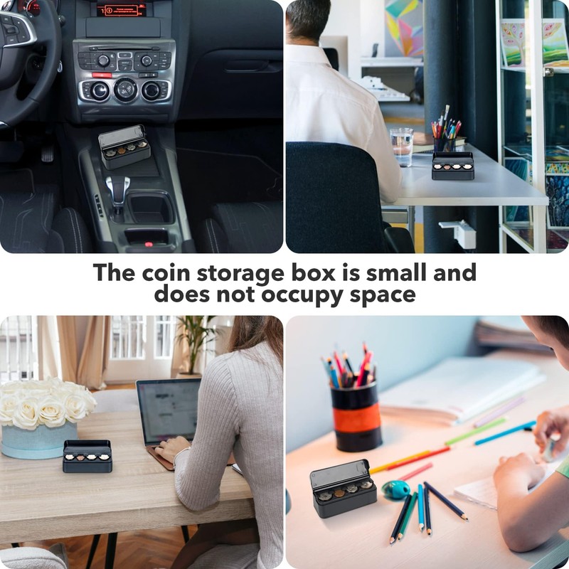 KANDUJIMU Coin Holder for Car, Coin Change Organizer Compatible with