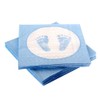 20 Napkins Baby Feet Footprint Light Blue Christening Birth Boy