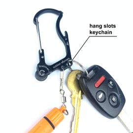 OUTDOOR ELEMENT | Devils Tower National Monument Firebiner | Souvenir | Keychain Emergency Tool | Fire Starter | Carabiner | Bottle Opener | Multi Tool