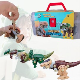 SPOWAY Juego de Dinosaurios de desmontaje, Dinosaurio Juguetes,Juguetes para niño y Dinosaurios para niñas Juguete, Gran Regalo de cumpleaños o Navidad para niños y niñas a Partir de 4 años
