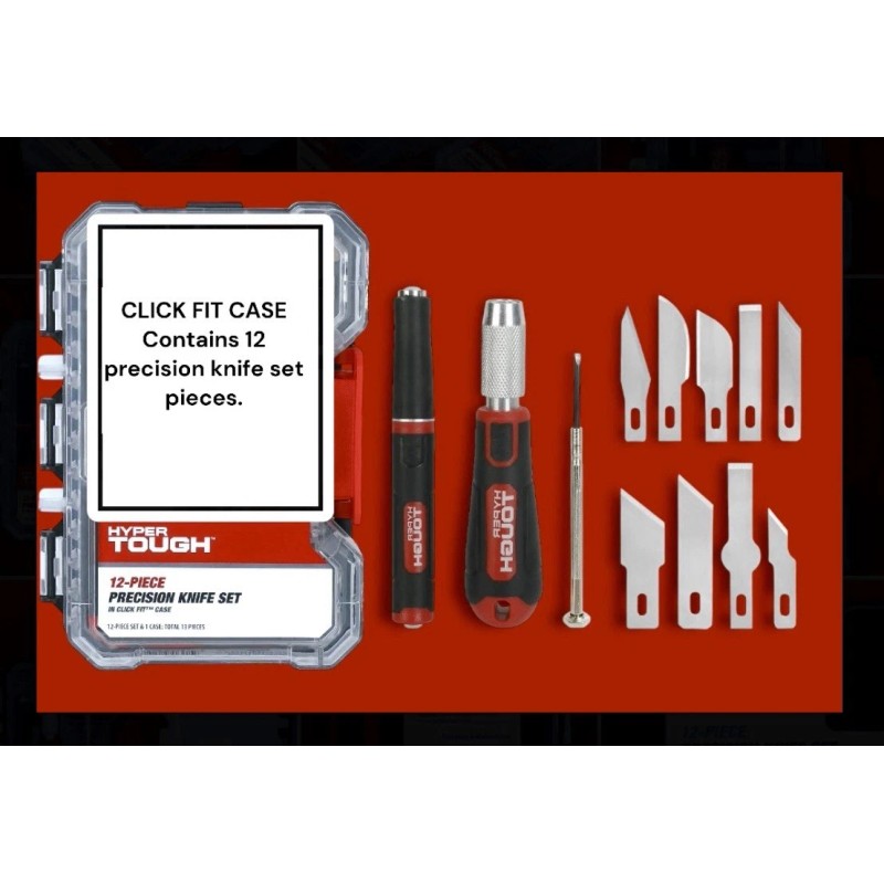 HYPER Tough 2 Sets: Hyper Tough 12pc Precision Knife Tool