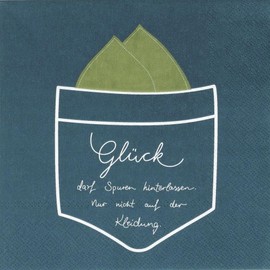 Serviette "Glück darf Spuren hinterlassen"