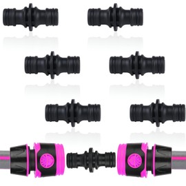 Hongoen Hose Coupling Gardena Coupling 1/2 Inch Double Plug Hose Connector, Double Plug Garden Hose Connectors Hose Coupling for Garden and Home Hose Pack of 6