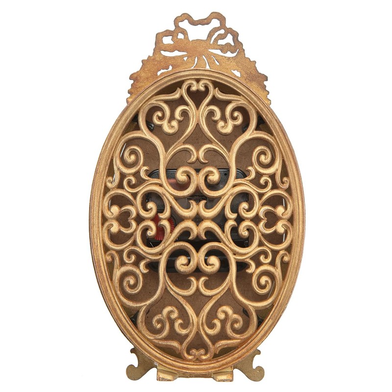 NIKKY HOME Gold Table Clock Silent Non-Ticking, Small Shelf Desk