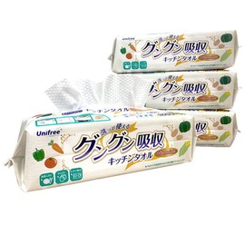 Unifree Gungun Absorbent Kitchen Towels, 60 Count, Washable and Reusable Kitchen Paper, Paper Towels (8)