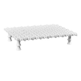 ORFOFE Fish Tank Bottom Filter Plate Set 5 Pieces PVC Multi-Function Aquarium Filter Plate White Safe for Fish