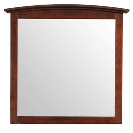 Udorich Stylish and Clear Large Wall Mirror for Modern Farmhouse Decor, Wood Veneer Frame, 38 x 39 Inches, Cappuccino