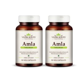 Generic Generic Amla Capsules 60_ Organic Antioxidant Immunity Enhancer Natural Source of Vitamin C and Hair Growth Herbal Supplements (Pack of 2)