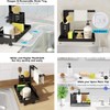 ECOMM369 Modern Minimalist Black Stainless Steel Kitchen Sink Caddy Organiser,