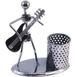 Stormshopping Guitar Pen Holder Creative Desktop Accessories Multipurpose Metal Pencil Holder Cup for Gifts, Kids, Students, and Office Stationary