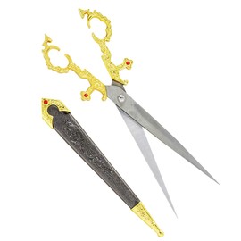 www.1swords.com 10 1/4" Gold Bodice Scissors Dagger