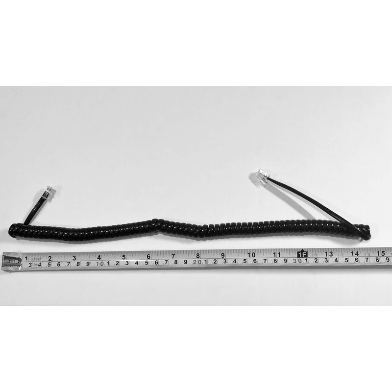 The VoIP Lounge Replacement 9 Ft Black Handset Curly Cord