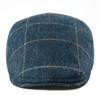 FEINION - Gorro plano de mezcla de lana para hombre,