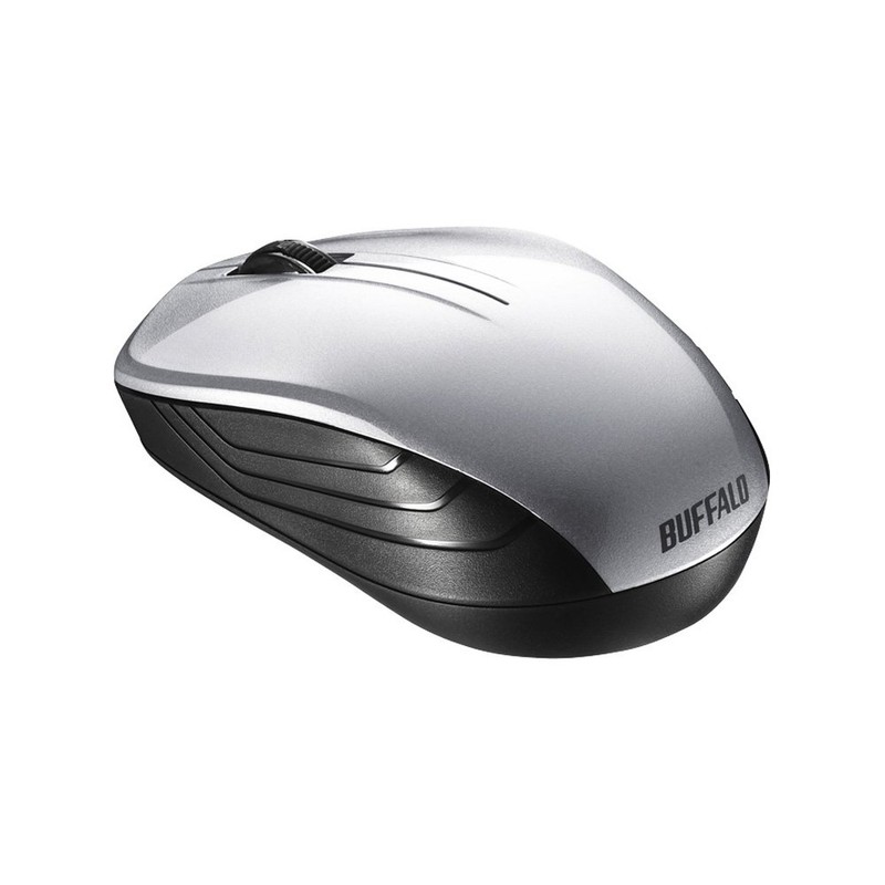 Buffalo BUFFALO Wireless (2.4GHz) Blue LED Mouse 3 Button Silver