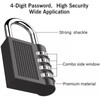 AIMALL 2PCS 4 Digit Combination Lock Key Security Padlock Anti
