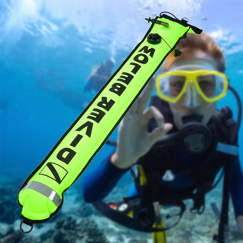 4FT High Visibility Inflatable Scuba Diving SMB Surface Signal Marker