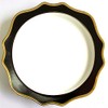 Decor Essentials Charger Plate Ceramic Scalloped Edge Gold Rimmed Dinnerware