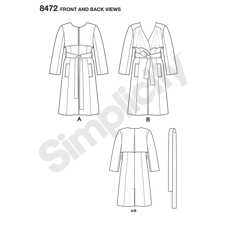 Simplicity Patterns 8472-26W-28W-30W-32W-34W