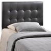Modway Emily Tufted Button Faux Leather Upholstered Twin Headboard in