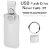 CaSZLUTION Microfiber Leather USB Flash Drive Case - Anti Lost