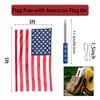 5.2ft Telescopic Flag Pole with 3x5 FT American US Flag