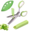 DRERIO Herb Scissors Multipurpose 5 Blade Scissors Kitchen Chopping Scissors