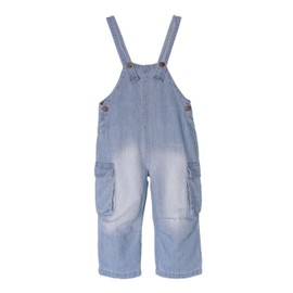 MOD Jeans Children's Dungarees - Size 92-110, 2-6 Years - 100% Cotton with Adjustable Straps and Pockets - Jumpsuit for Boys and Girls, lightblue, 98