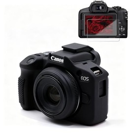 Funda para cámara Canon EOS R50, funda protectora de silicona suave, antiarañazos, funda delgada con protector de visualización, accesorios para Canon