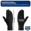 CUQOO Diamond Black Thermal Gloves – Soft, Windproof, Durable Winter