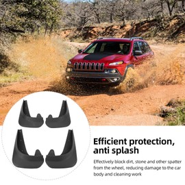 Mud Flaps 4 Pieces Universal Splash Guard Mud Flaps Set Front and Rear Tire Protector Mud Flaps for Car Truck SUV Car Exterior Accessories