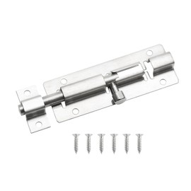 Door Sliding Bolt Latch, 3 Inch Sliding Bolt Latches Stainless Steel Bolt Locks Hardware with Screw for Window Door Furniture