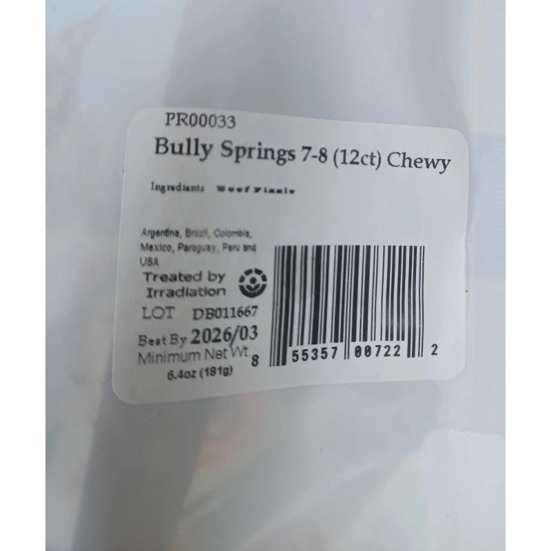 Nature Gnaws All Natural Dog Treat Chews Beef Bully Springs