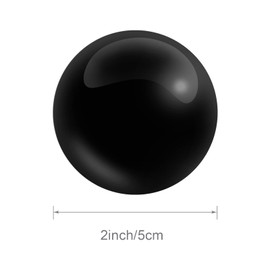 Coolrunner Bolas de baoding negras de mármol de 2 pulgadas para aliviar el estrés, ejercitar las manos, masajear las manos