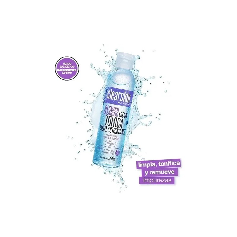 Loción Astringente Clearskin 200ml para Piel con Acné de Avon