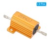 PATIKIL 25W 4 Ohm Aluminum Shell Resistor 2 Pack Aluminum