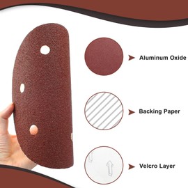Hordion 12PCS 9 Inch Sanding Discs 60 Grit, 6 Hole Hook and Loop Sandpaper, Round Sanding Pads for Random Orbital Sanders