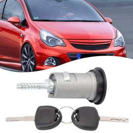 Konuooer Lock Cylinder Compatible with Opel, 90512000, Ignition Lock Cylinder Start Lock Compatible with Vectra A Vectra B Omega B Calibra A with 2 Keys 0913653